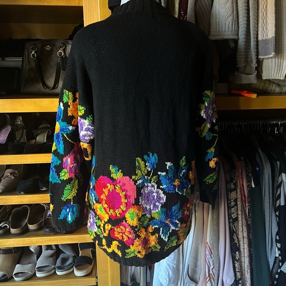 Vintage JENNIFER REED Knitted by Hand EUC Sweater L - Picture 3 of 10